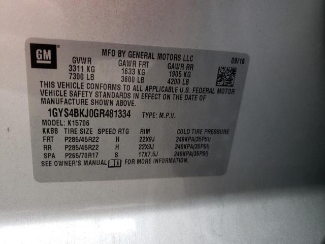 Photo 9 VIN: 1GYS4BKJ0GR481334 - CADILLAC ESCALADE 