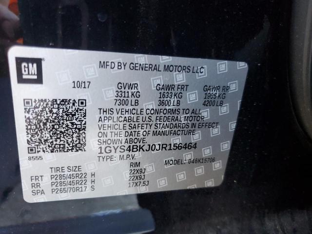 Photo 13 VIN: 1GYS4BKJ0JR156464 - CADILLAC ESCALADE 