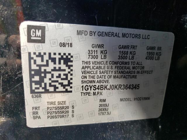 Photo 9 VIN: 1GYS4BKJ0JR382648 - CADILLAC ESCALADE L 