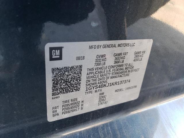 Photo 12 VIN: 1GYS4BKJ1KR137374 - CADILLAC ESCALADE L 