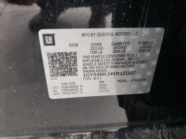 Photo 9 VIN: 1GYS4BKJ4KR121167 - CADILLAC ESCALADE L 