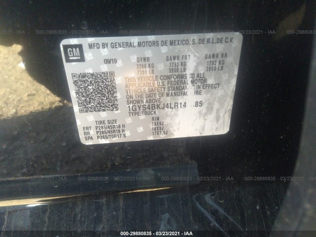 Photo 8 VIN: 1GYS4BKJ4LR144885 - CADILLAC ESCALADE 