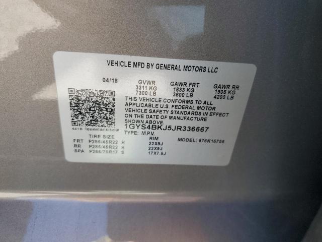 Photo 11 VIN: 1GYS4BKJ5JR336667 - CADILLAC ESCALADE L 