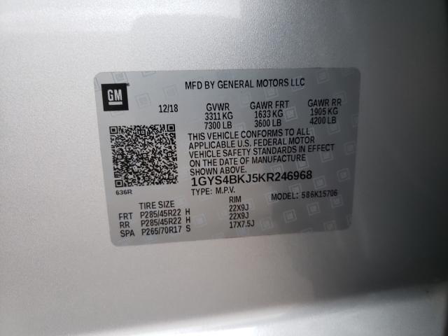 Photo 9 VIN: 1GYS4BKJ5KR246968 - CADILLAC ESCALADE L 