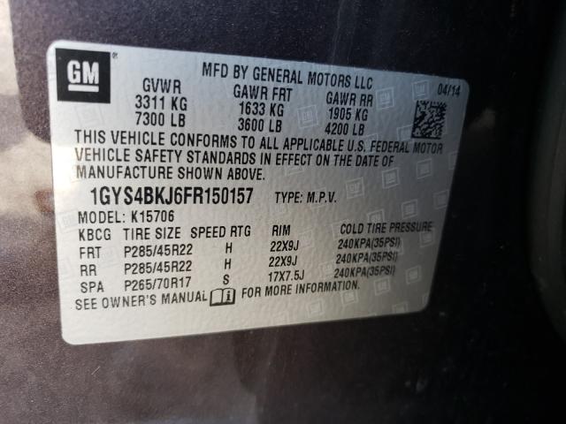 Photo 9 VIN: 1GYS4BKJ6FR150157 - CADILLAC ESCALADE L 