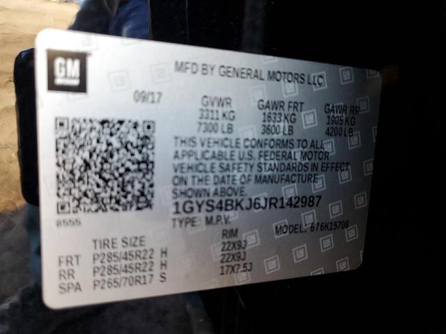 Photo 12 VIN: 1GYS4BKJ6JR142987 - CADILLAC ESCALADE L 