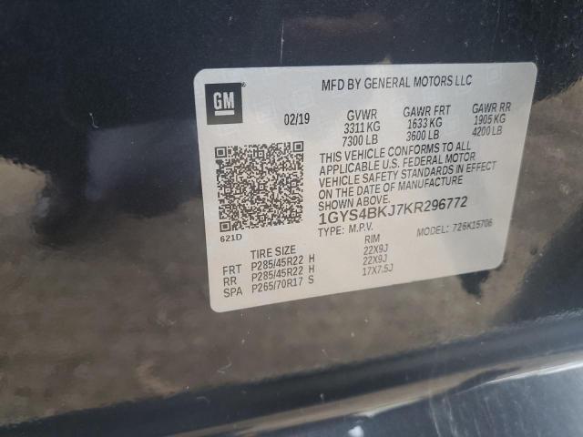 Photo 12 VIN: 1GYS4BKJ7KR296772 - CADILLAC ESCALADE 