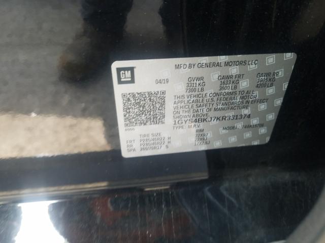 Photo 9 VIN: 1GYS4BKJ7KR331374 - CADILLAC ESCALADE L 