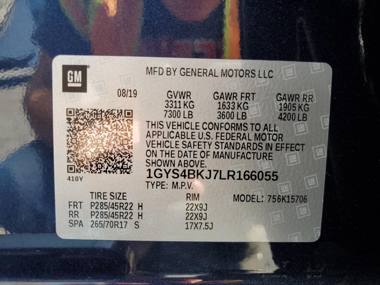 Photo 11 VIN: 1GYS4BKJ7LR166055 - CADILLAC ESCALADE 