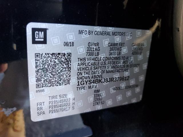 Photo 12 VIN: 1GYS4BKJ8JR379612 - CADILLAC ESCALADE L 