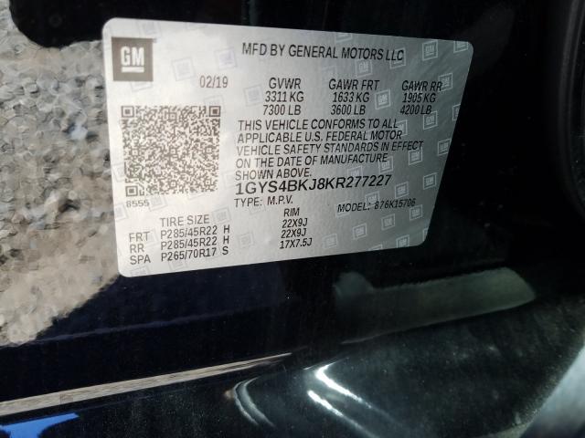 Photo 9 VIN: 1GYS4BKJ8KR277227 - CADILLAC ESCALADE L 