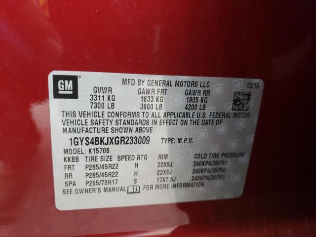 Photo 9 VIN: 1GYS4BKJXGR233009 - CADILLAC ESCALADE L 