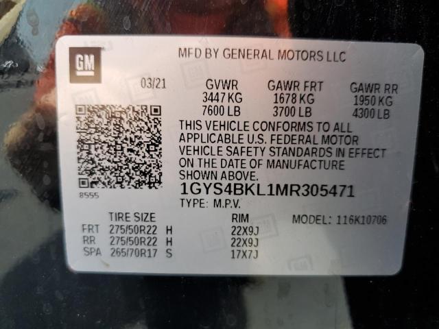 Photo 12 VIN: 1GYS4BKL1MR305471 - CADILLAC ESCALADE P 