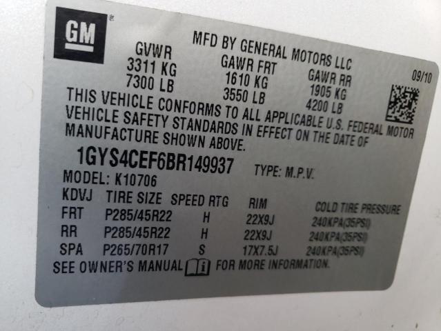 Photo 9 VIN: 1GYS4CEF6BR149937 - CADILLAC ESCALADE P 