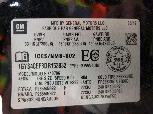 Photo 11 VIN: 1GYS4CEF8DR153832 - CADILLAC ESCALADE 