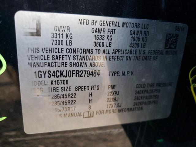 Photo 9 VIN: 1GYS4CKJ0FR279484 - CADILLAC ESCALADE P 