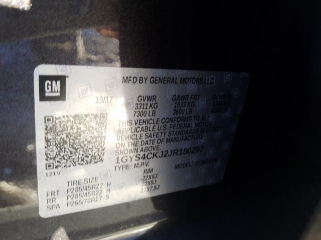 Photo 9 VIN: 1GYS4CKJ2JR150297 - CADILLAC ESCALADE P 