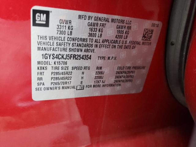 Photo 12 VIN: 1GYS4CKJ5FR254354 - CADILLAC ESCALADE P 