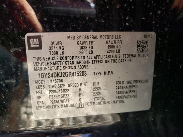 Photo 9 VIN: 1GYS4DKJ2GR415203 - CADILLAC ESCALADE P 