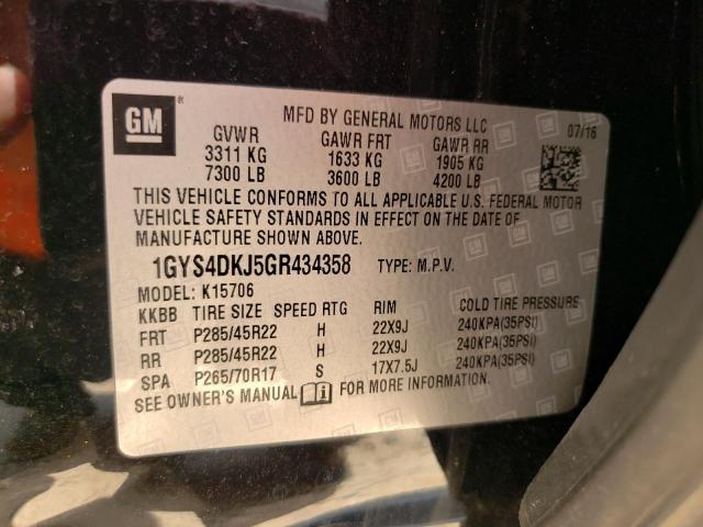 Photo 12 VIN: 1GYS4DKJ5GR434358 - CADILLAC ESCALADE 