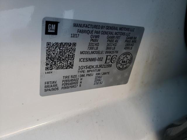 Photo 11 VIN: 1GYS4DKJ8JR211559 - CADILLAC ESCALADE P 