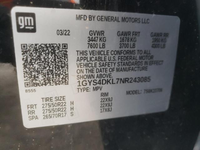 Photo 13 VIN: 1GYS4DKL7NR243085 - CADILLAC ESCALADE 