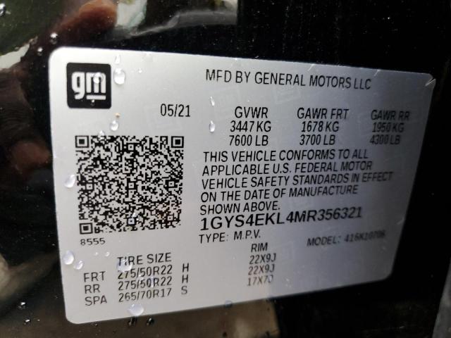 Photo 9 VIN: 1GYS4EKL4MR356321 - CADILLAC ESCALADE S 