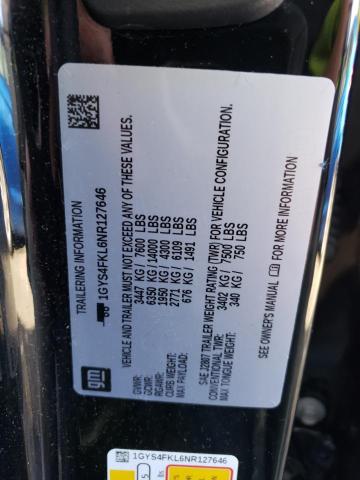 Photo 12 VIN: 1GYS4FKL6NR127646 - CADILLAC ESCALADE S 