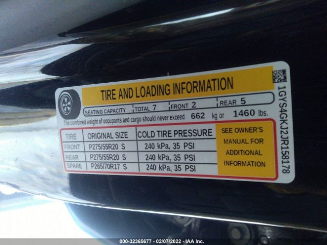 Photo 8 VIN: 1GYS4GKJ2JR158178 - CADILLAC ESCALADE ESV 