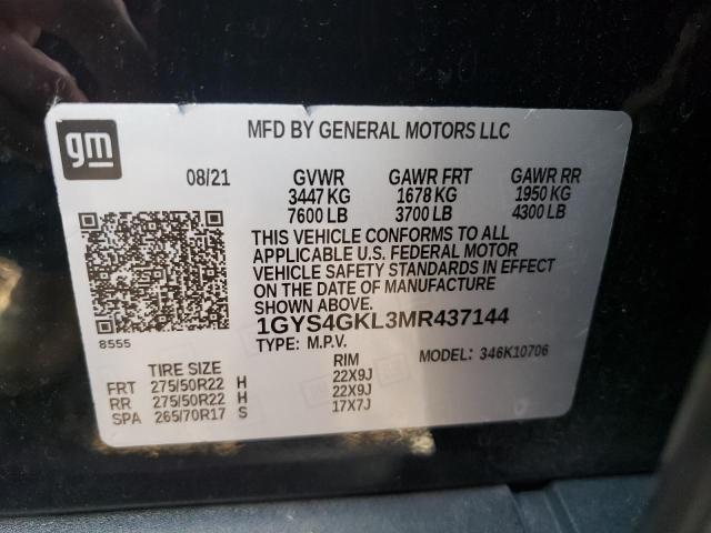 Photo 9 VIN: 1GYS4GKL3MR437144 - CADILLAC ESCALADE S 