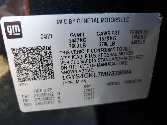 Photo 13 VIN: 1GYS4GKL7MR338004 - CADILLAC ESCALADE S 