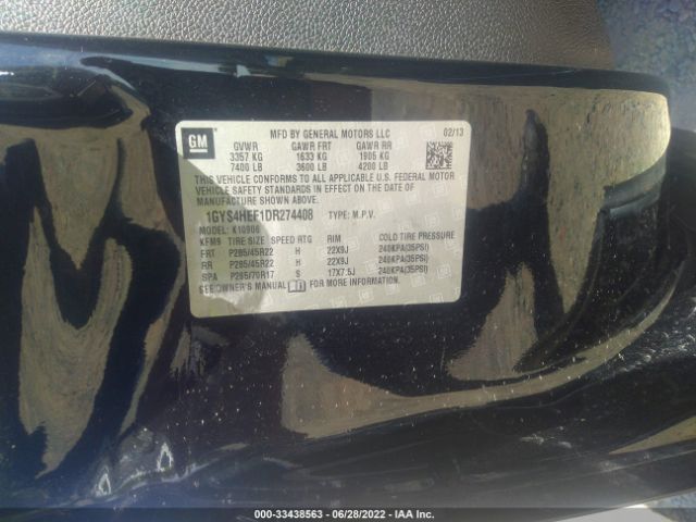 Photo 8 VIN: 1GYS4HEF1DR274408 - CADILLAC ESCALADE ESV 