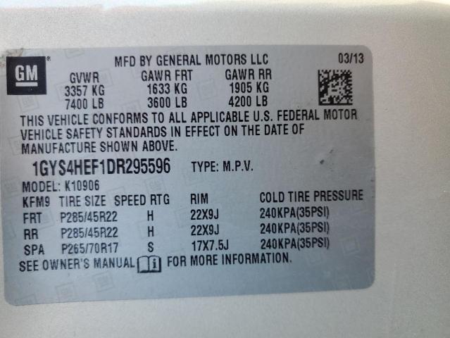 Photo 12 VIN: 1GYS4HEF1DR295596 - CADILLAC ESCALADE E 