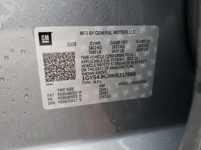 Photo 12 VIN: 1GYS4JKJ9KR217998 - CADILLAC ESCALADE E 