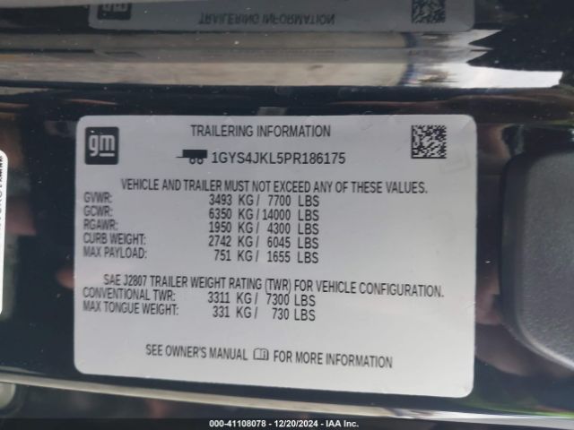 Photo 8 VIN: 1GYS4JKL5PR186175 - CADILLAC ESCALADE ESV 