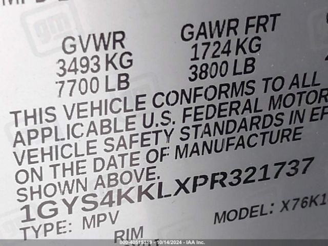 Photo 8 VIN: 1GYS4KKLXPR321737 - CADILLAC ESCALADE ESV 