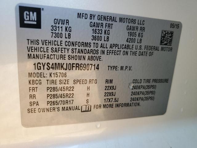 Photo 12 VIN: 1GYS4MKJ0FR690714 - CADILLAC ESCALADE L 