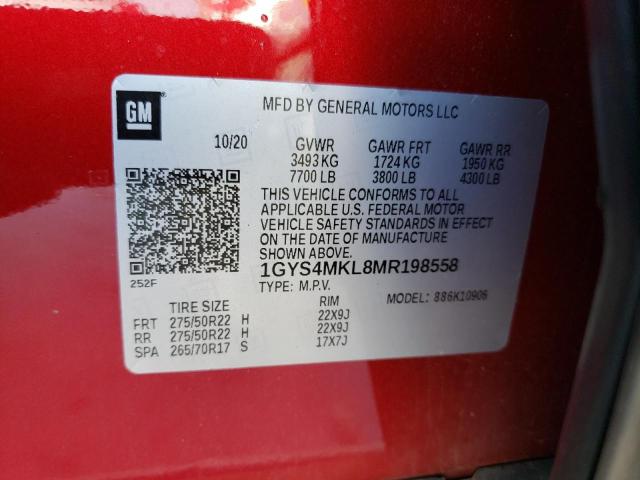 Photo 9 VIN: 1GYS4MKL8MR198558 - CADILLAC ESCALADE E 