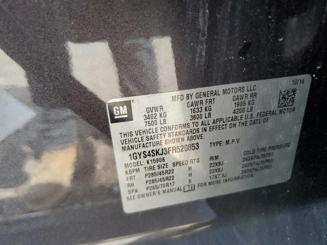 Photo 12 VIN: 1GYS4SKJ3FR520853 - CADILLAC ESCALADE E 