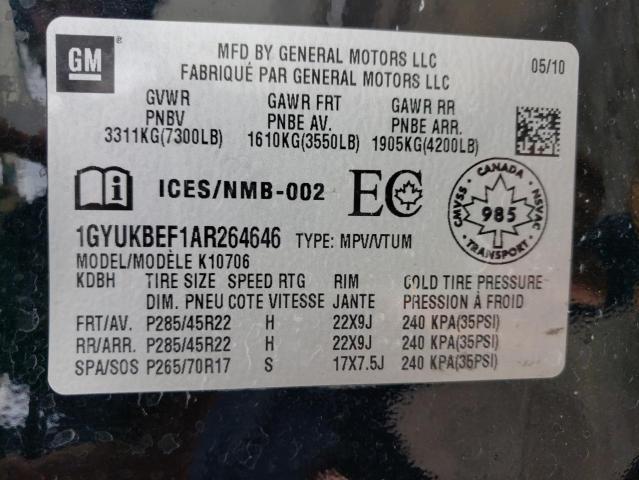 Photo 9 VIN: 1GYUKBEF1AR264646 - CADILLAC ESCALADE L 