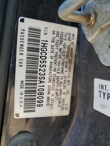 Photo 11 VIN: 1HGCD5523SA108099 - HONDA ACCORD 