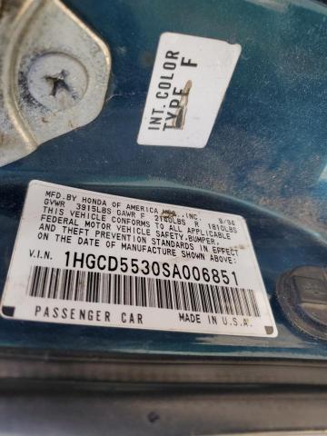 Photo 11 VIN: 1HGCD5530SA006851 - HONDA ACCORD 