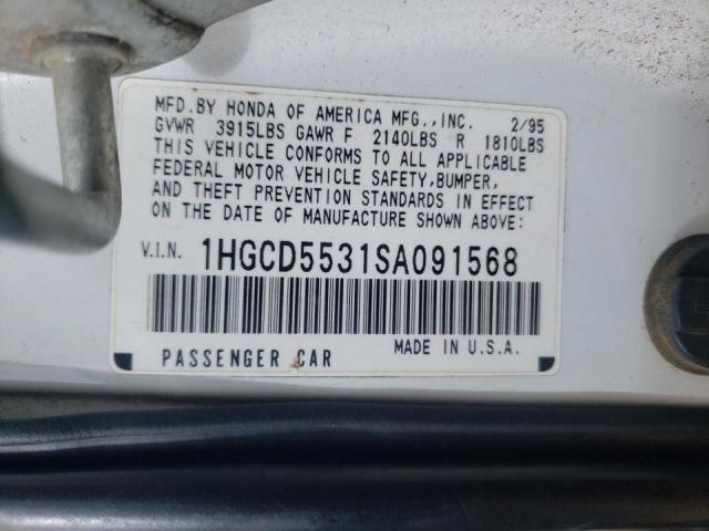 Photo 9 VIN: 1HGCD5531SA091568 - HONDA ACCORD LX 