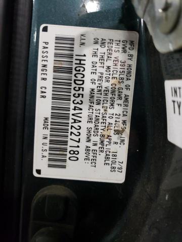 Photo 11 VIN: 1HGCD5534VA227180 - HONDA ACCORD LX 