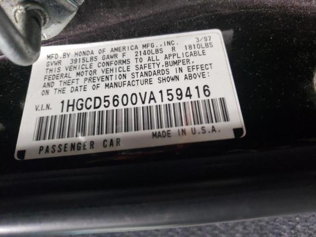 Photo 9 VIN: 1HGCD5600VA159416 - HONDA ACCORD SE 