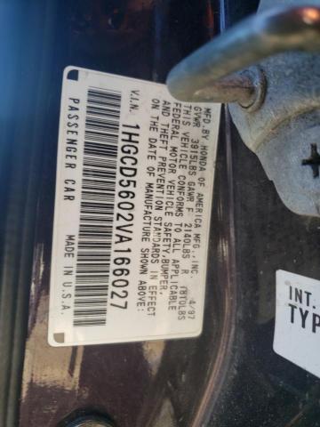 Photo 11 VIN: 1HGCD5602VA166027 - HONDA ACCORD SE 