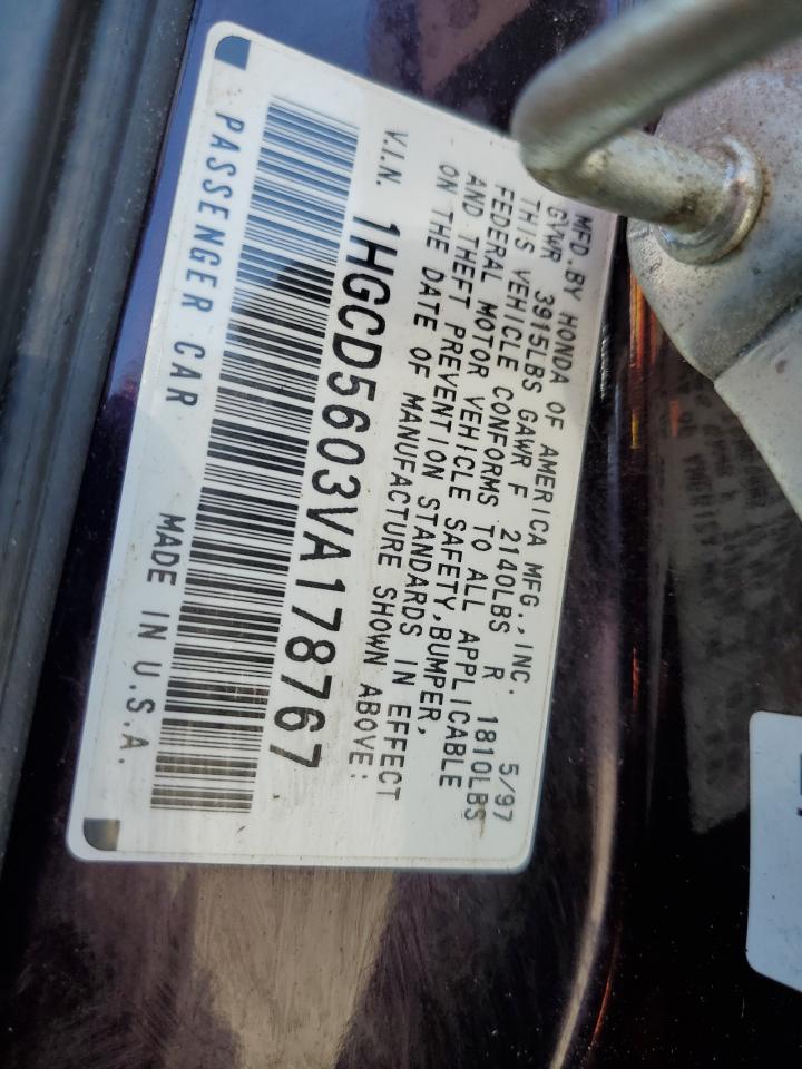 Photo 12 VIN: 1HGCD5603VA178767 - HONDA ACCORD 