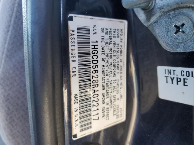 Photo 11 VIN: 1HGCD5628RA022117 - HONDA ACCORD 