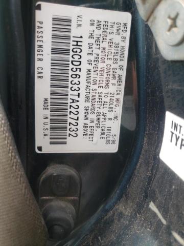 Photo 11 VIN: 1HGCD5633TA227232 - HONDA ACCORD LX 