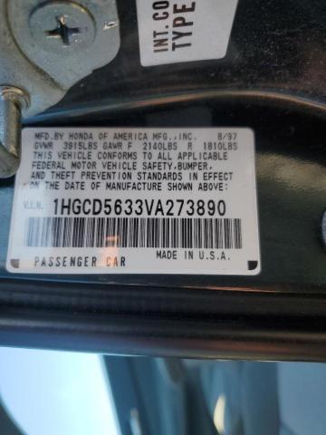 Photo 12 VIN: 1HGCD5633VA273890 - HONDA ACCORD LX 